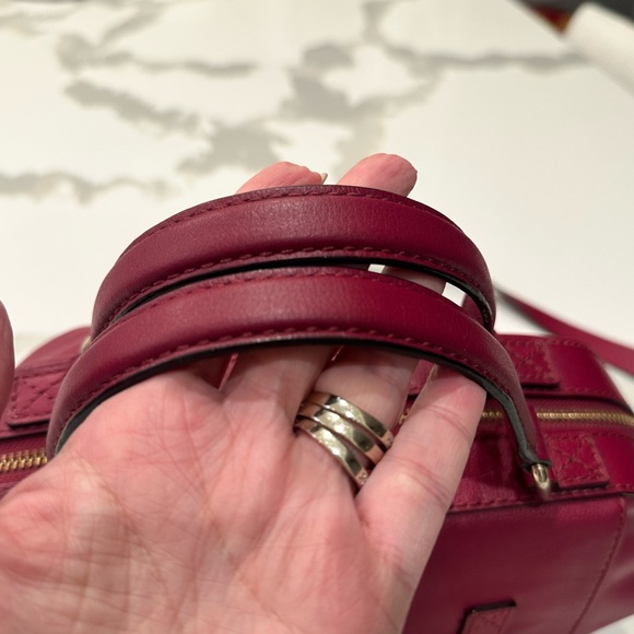 EUC Kate Spade $398 Cruiser Allen St Raquelle Leather Tote Bag Plum Red - Picture 12 of 14